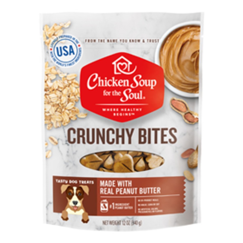 Chicken Soup for the Soul Crunchy Bites Made with Real Peanut Butter Dog Treats 12 oz.