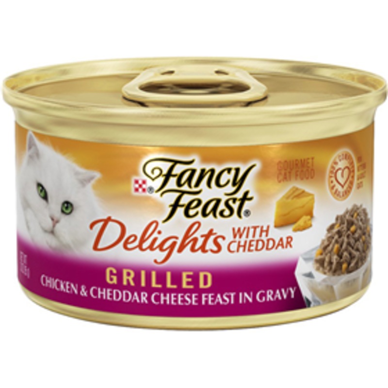 Fancy Feast Delights with Cheddar Grilled Chicken & Cheddar Cheese Feast in Gravy 3oz