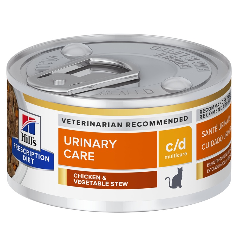 Hill’s Prescription Diet c/d Multicare Urinary Care Chicken & Vegetable Stew Canned Cat Food 82g x 24