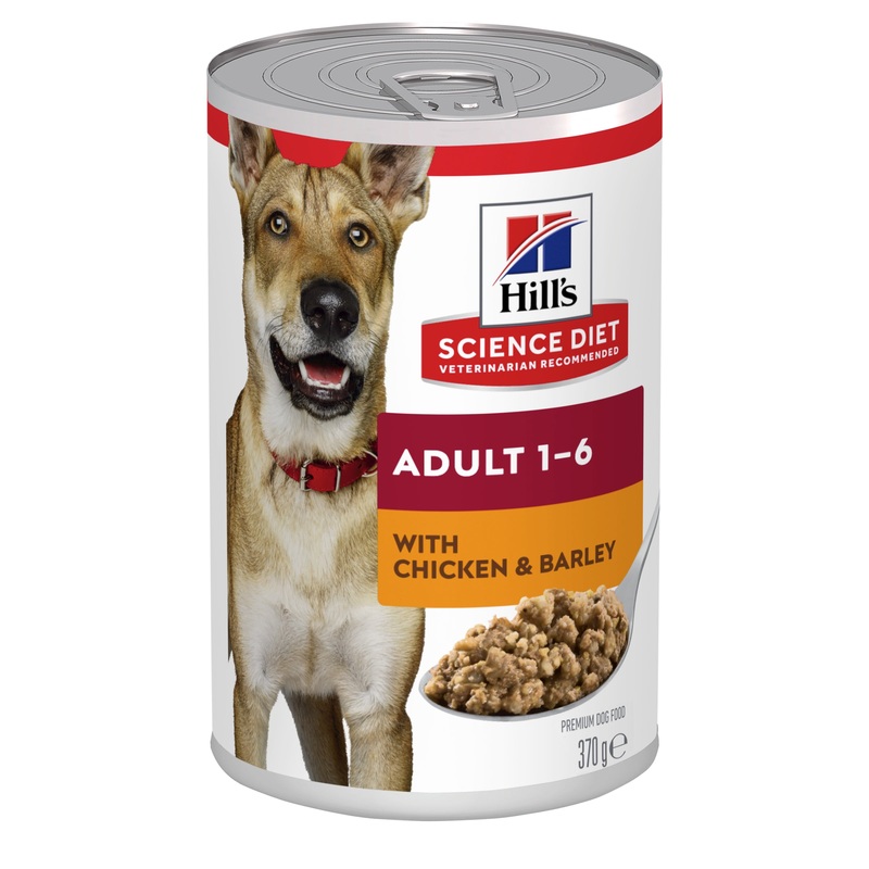 Hill’s Science Diet Adult Chicken & Barley Canned Dog Food 370g x 12