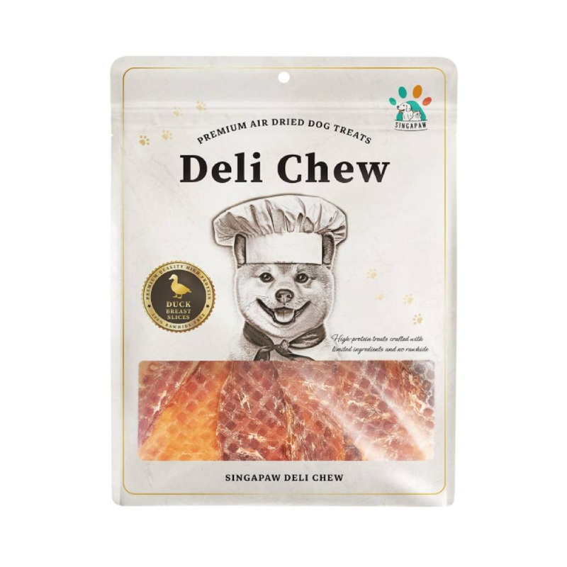 Singapaw Dog Deli Chew Premium Air Dried Duck Breast Slices 100g