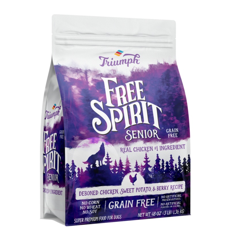 Triumph Free Spirit Grain Free Senior Chicken, Berry, & Sweet Potato Recipe Dry Dog Food