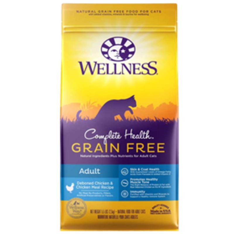 Wellness Complete Health Grain Free Deboned Chicken & Chicken Meal Recipe Adult Cat Food 5.5 lb.