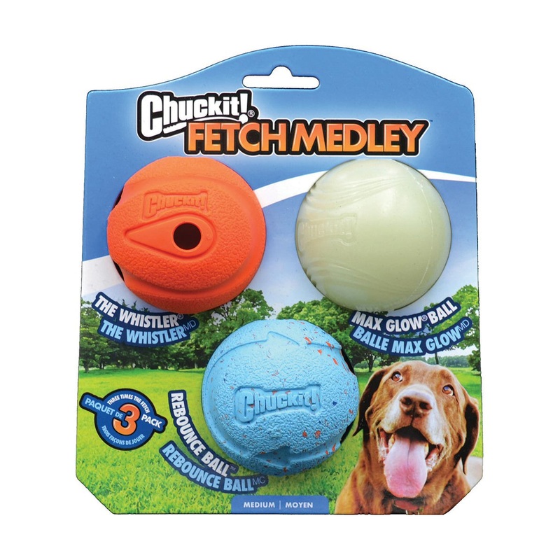 Chuckit! Fetch Medley Ball Set Medium Gen 1 – 3 Pack