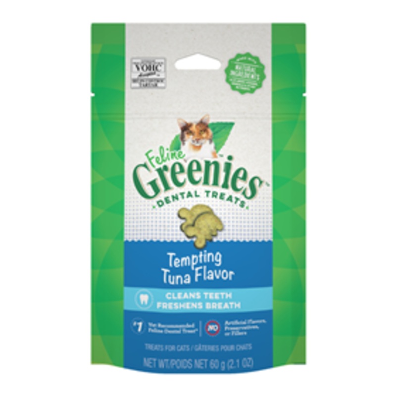 Feline Greenies Dental Treat Tempting Tuna Flavor