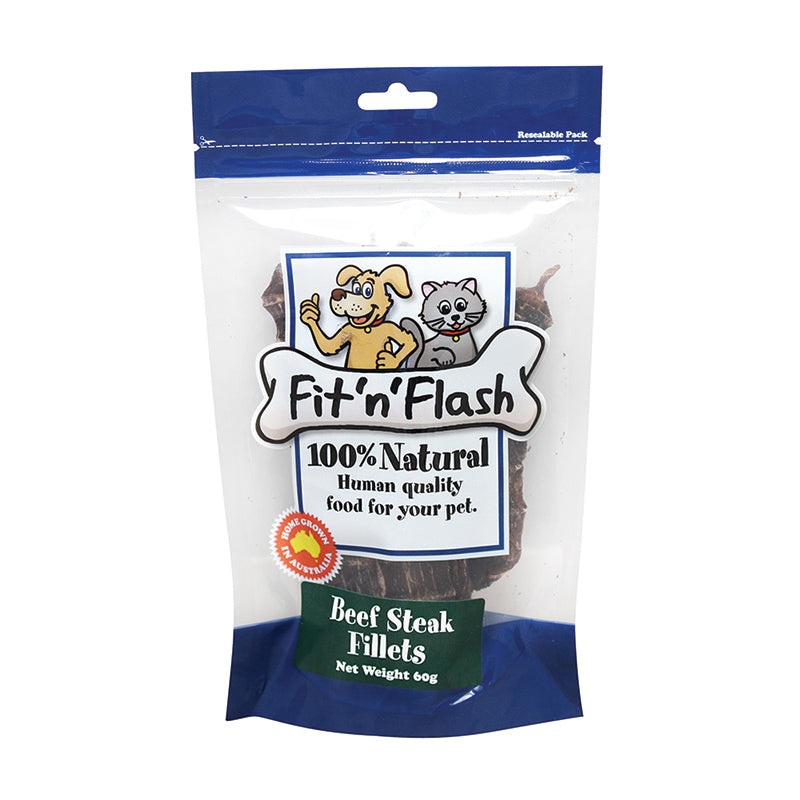 Fit’n’Flash Beef Steak Fillet Treats 60g