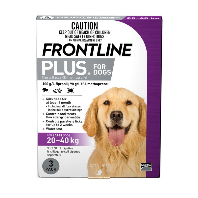 Frontline Plus for Large Dogs 20 to 40kg (44-88lb)