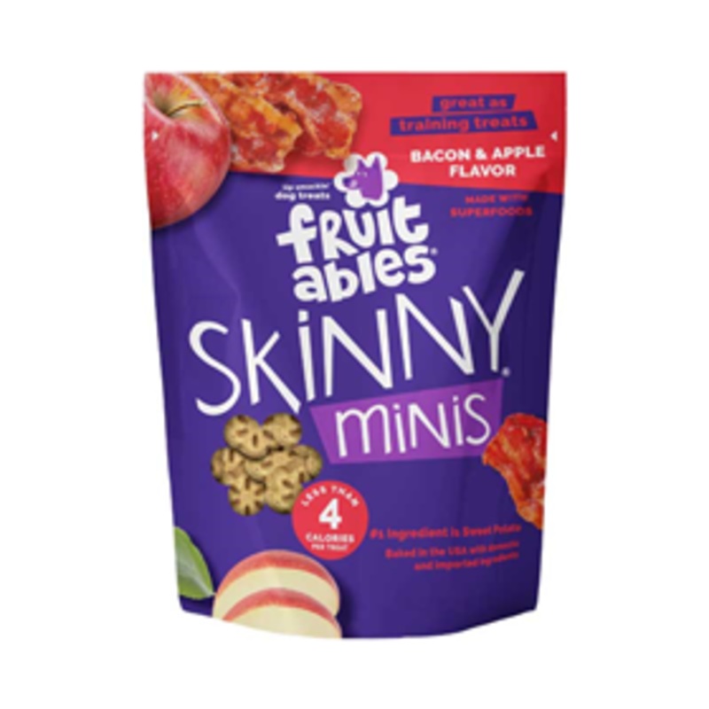 Fruitables Skinny Minis Apple Bacon Dog Treats 12oz