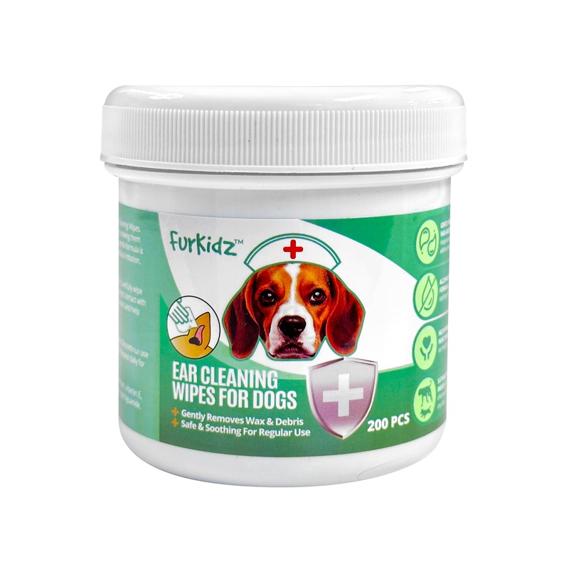 FurKidz Ear Cleaning Wipes for Dogs – 200 Jar