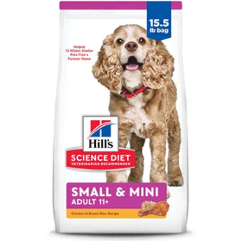 Hill’s Science Diet Small & Mini Adult 11+ Chicken, Brown Rice & Barley Sr. 15.5 lbs