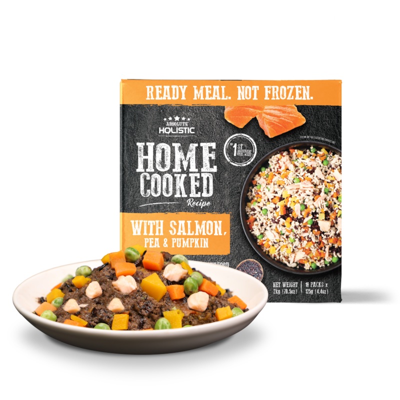 Absolute Holistic Dog Home Cooked Recipe Salmon, Pea & Pumpkin 2kg
