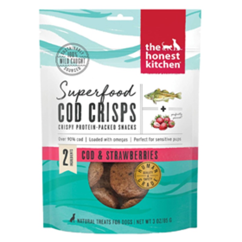 The Honest Kitchen Superfood Cod Crisps Cod & Strawberries 3 oz.