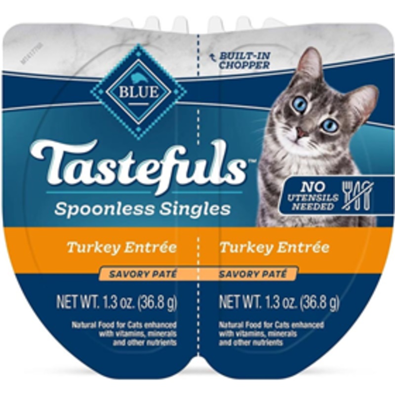 BLUE Tastefuls Spoonless Singles Turkey Entree Savory Pate 2.6 oz.