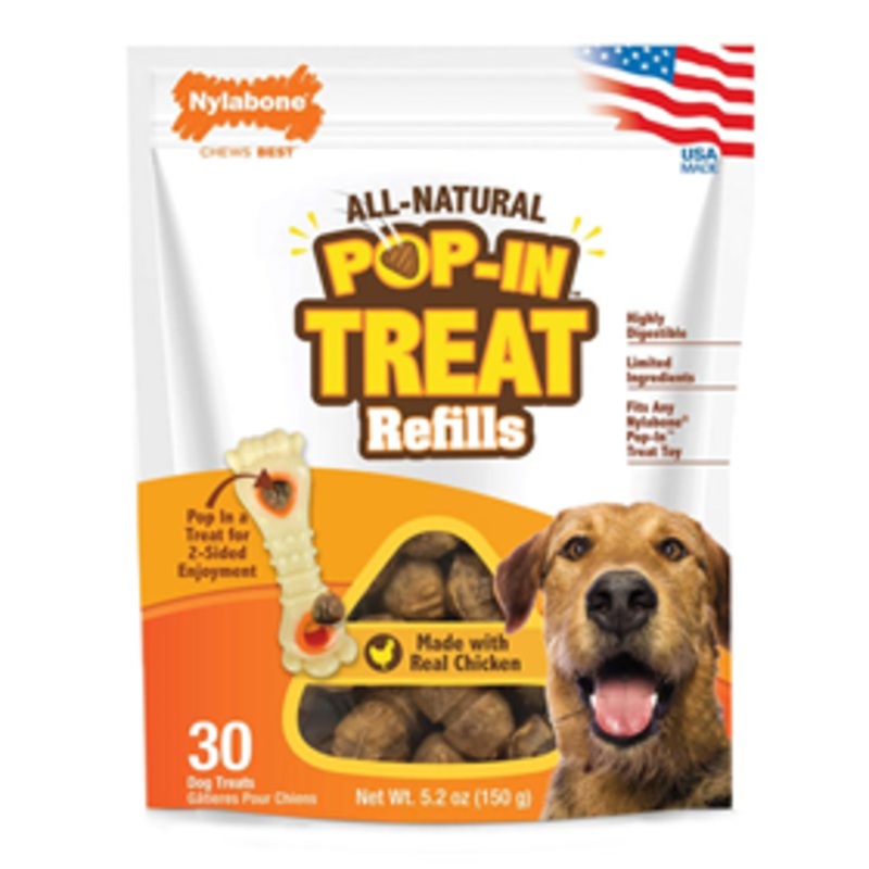 Nylabone All Natural Pop-In Treat Refills 30 ct