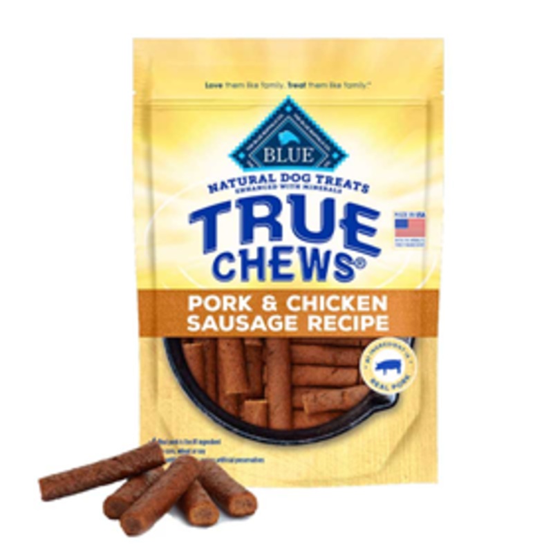 Blue Buffalo True Chews Premium Recipes Pork & Chicken Sausage Recipe Dog Treat 14 oz.