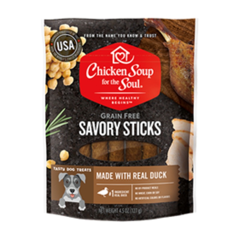 Chicken Soup for the Soul Grain Free Savory Sticks Made with Real Duck 4.5 oz.