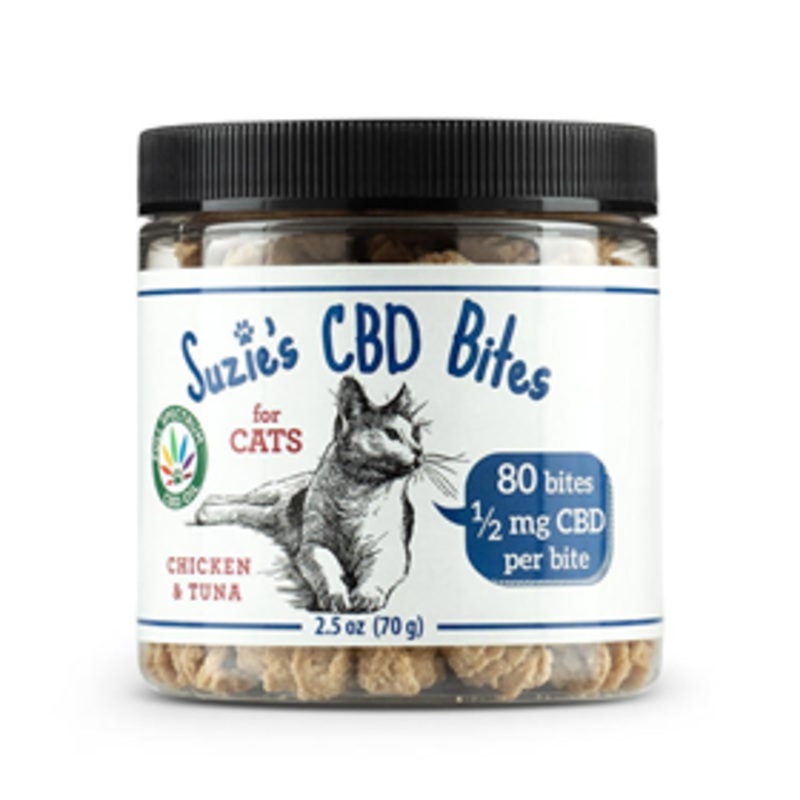 Suzie’s CBD Bites for Cats Chicken & Tuna 2.5 oz.