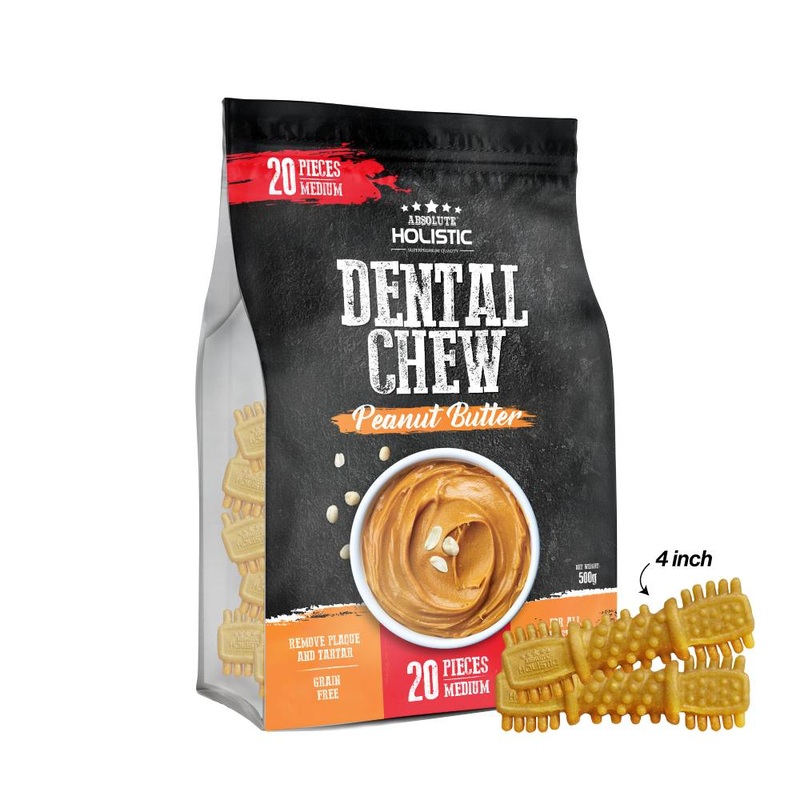 Absolute Holistic Dog Dental Chew Peanut Butter Medium 500g – 20pcs (4)