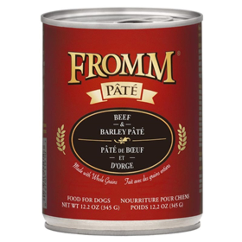 Fromm Beef and Barley Pate Can Food for Dogs 12.2oz.