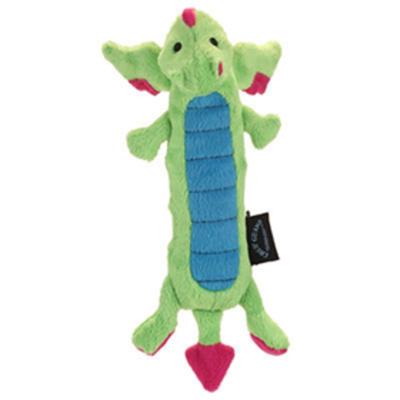 GoDog Skinny Dragon with Chew Guard Green