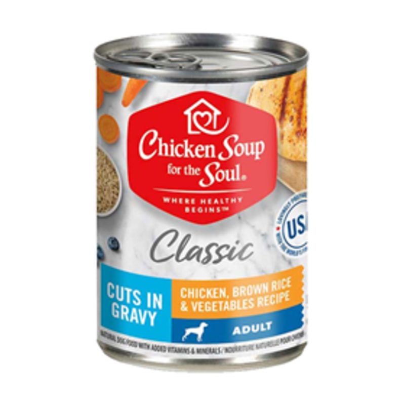 Chicken Soup for the Soul Chicken, Brown Rice & Vegetables Recipe Cuts in Gravy 13 oz