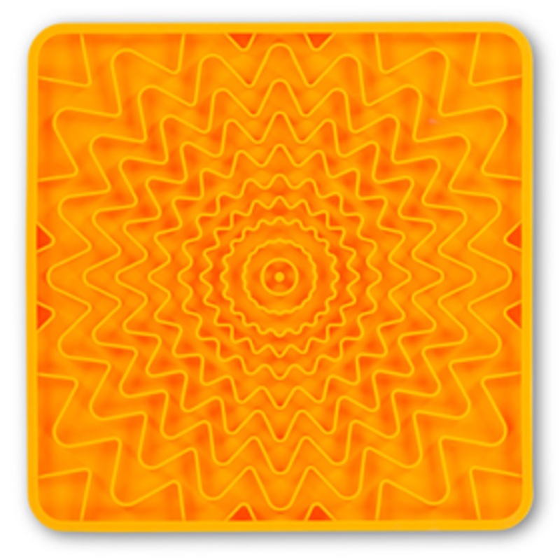 Messy Mutts Framed Interactive Silicone Lick Mat Orange 10 X 10