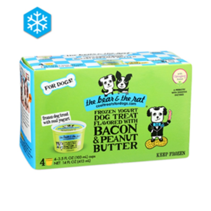 The Bear & The Rat Frozen Yogurt Dog Treat Bacon & Peanut Butter Flavor