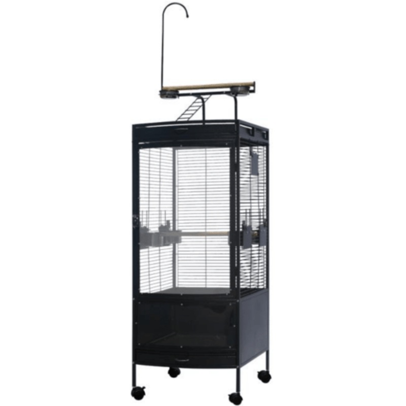 Parrot Cage Antique Black 60×63.5x178cm