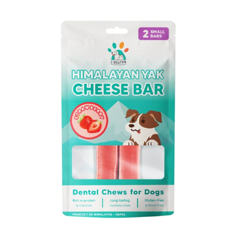 Singapaw Dog Himalayan Yak Cheese Bar Strawberry Small 60g