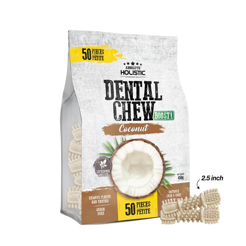 Absolute Holistic Dog Boost Dental Chew Coconut 450g – 50pcs (2.5)