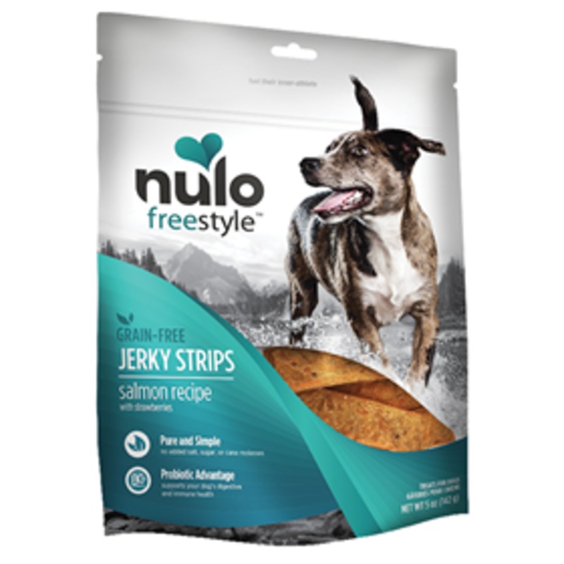 Nulo Freestyle Jerky Strips Salmon Recipe with Strawberries 5oz.