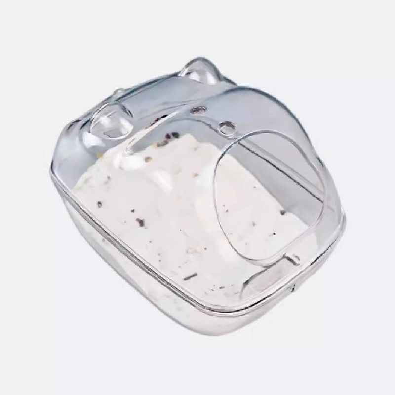 XXW Hamster Bathroom Transparent – L (L16cm x B11cm x H11cm)