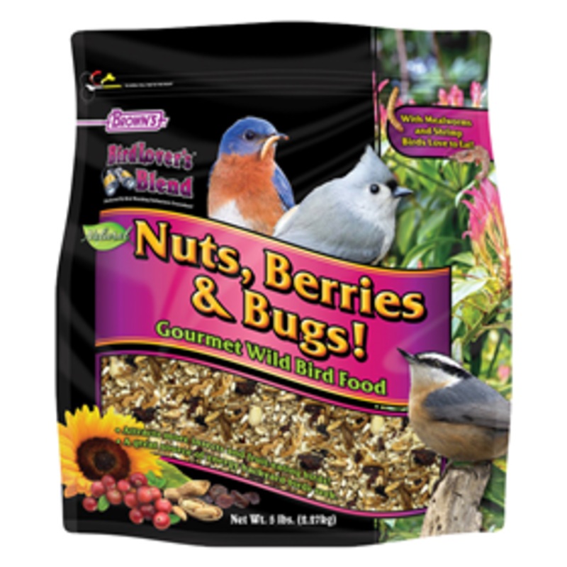 Browns BirdLovers Blend Nuts, Berries & Bugs! Gourmet Wild Bird Food 5 lbs.