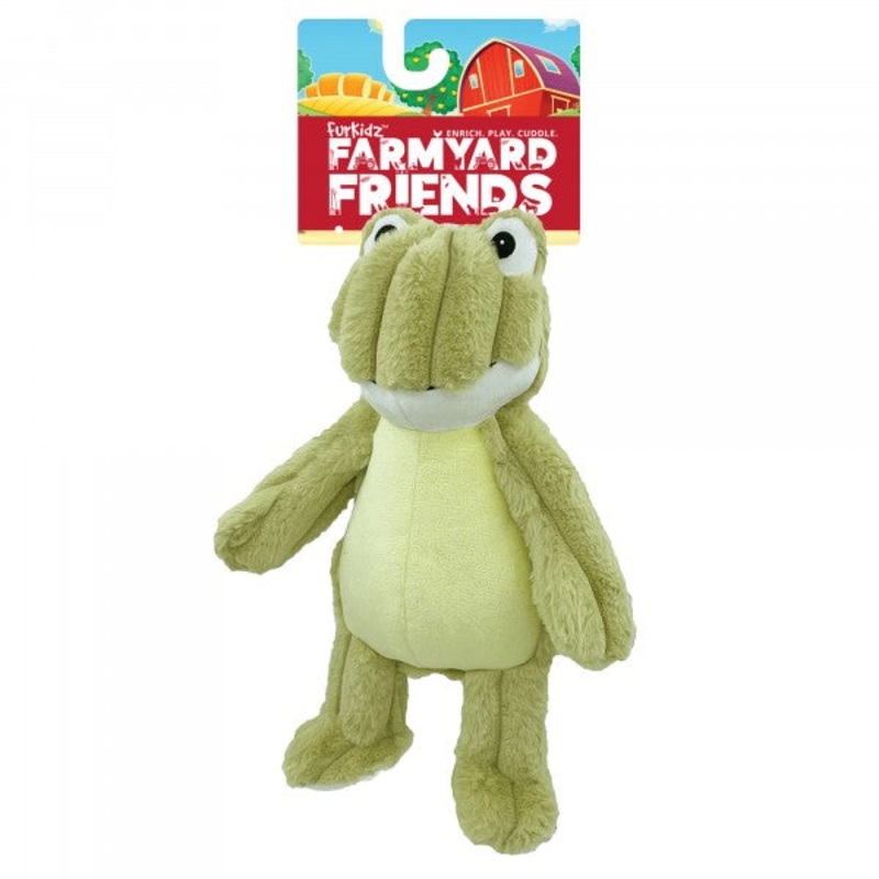 FurKidz Farmyard Friends Frog Plush Dog Toy