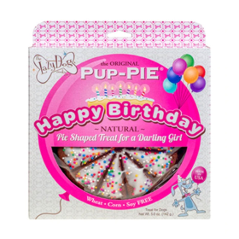 Lazy Dog Cookie Co Pink Happy Birthday Pup-Pie