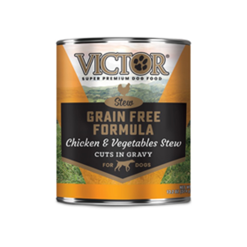 VICTOR Grain Free Formula Chicken & Vegetables Stew Cuts in Gravy for Dogs 13.2 oz.