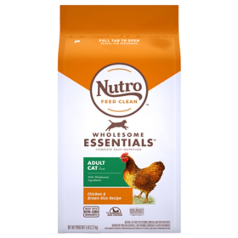 Nutro Wholesome Essentials Adult Cat Chicken & Brown Rice Recipe 5 lbs.