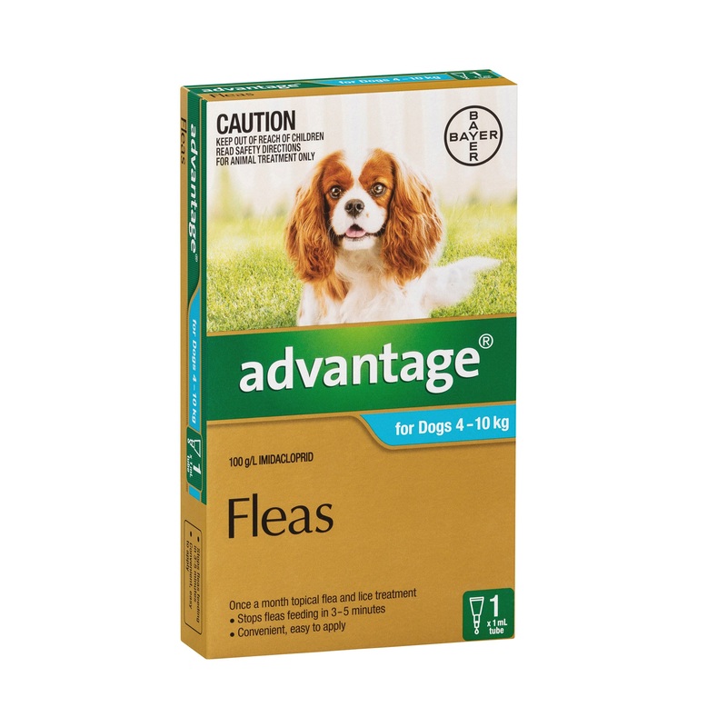 Advantage for Dogs 4kg-10kg|Single|4’s|6’s