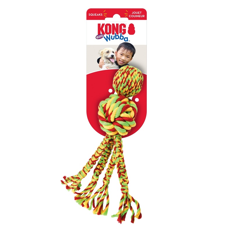KONG Wubba Weaves with Rope|Small|Large|XLarge