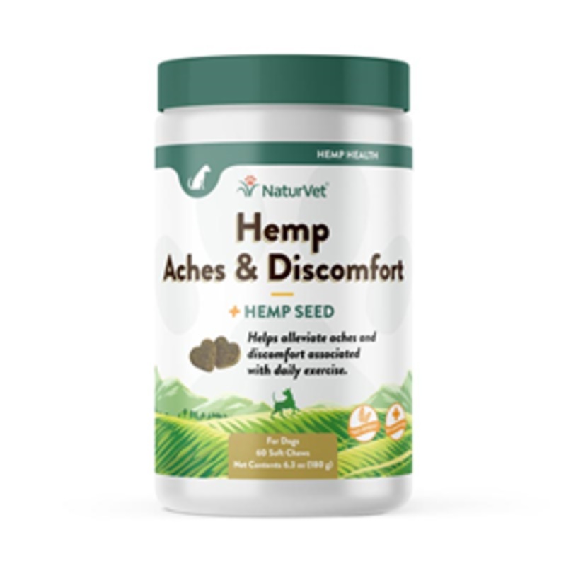 NaturVet Hemp Aches & Discomfort Soft Chews 60 ct