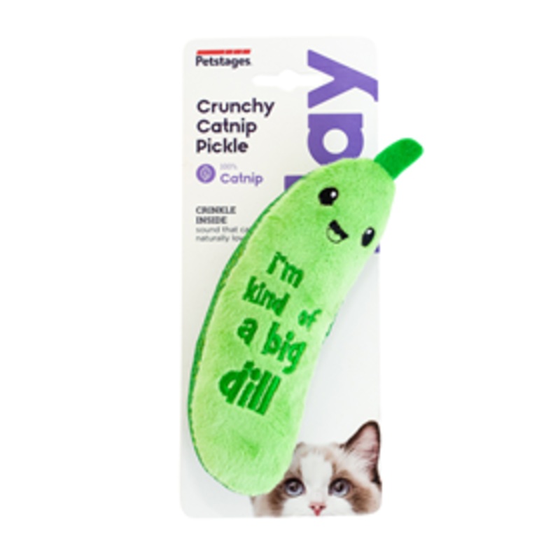Petstages Crunchy Catnip Pickle Cat Toy
