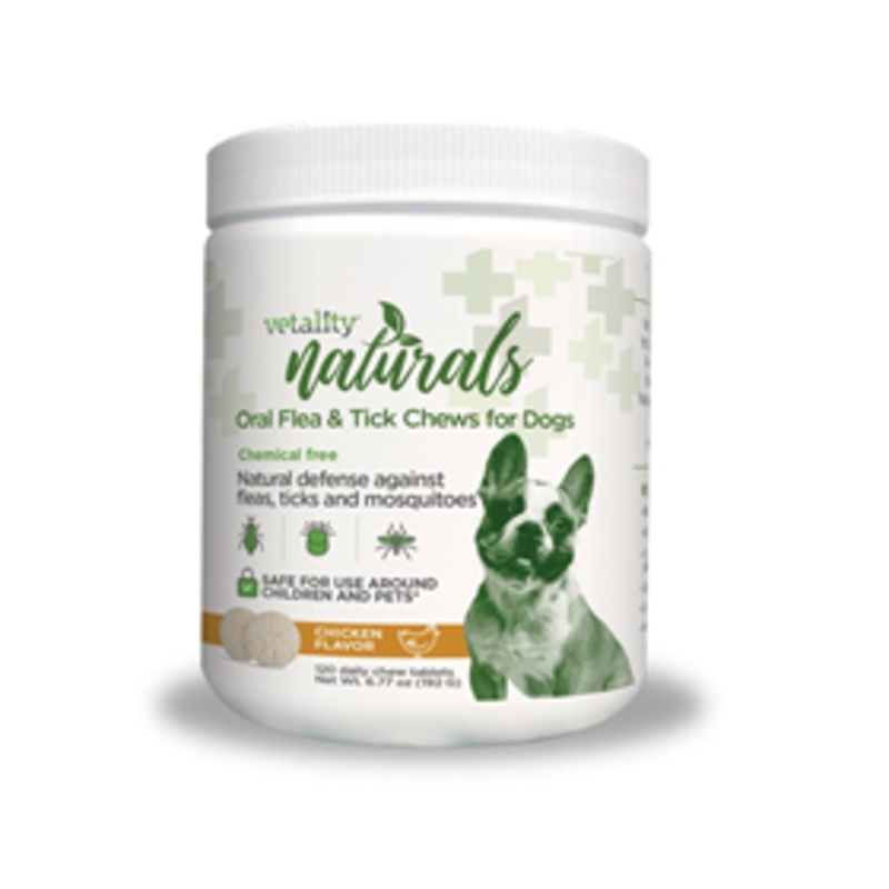 Vetality Naturals Oral Flea & Tick Chews for Dogs 120 ct