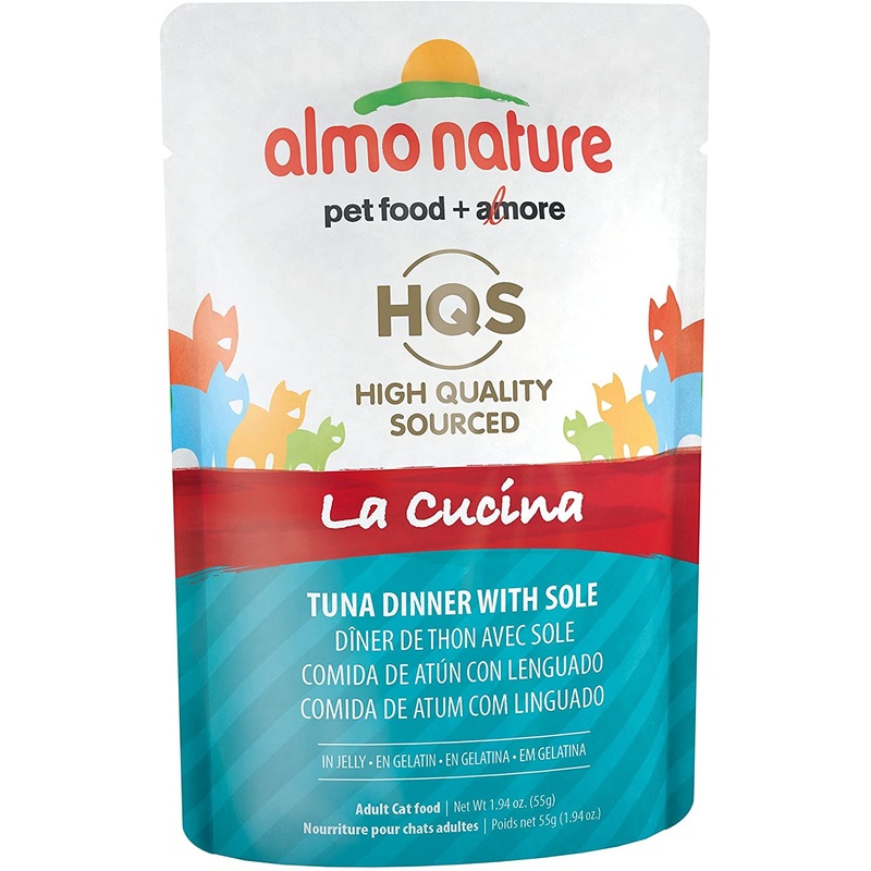 Almo Nature HQS La Cucina Tuna Dinner With Sole In Jelly Wet Cat Food Packets