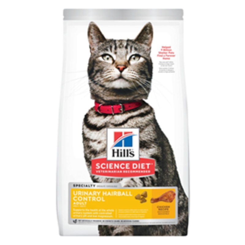 Hills science Diet Adult Urinary Hairball Control Chicken Recipe Cat Food 15.5 lb