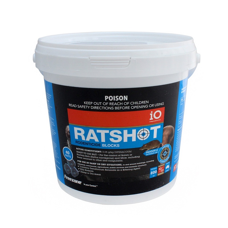 iO Ratshot Blocks BLUE Difenacoum