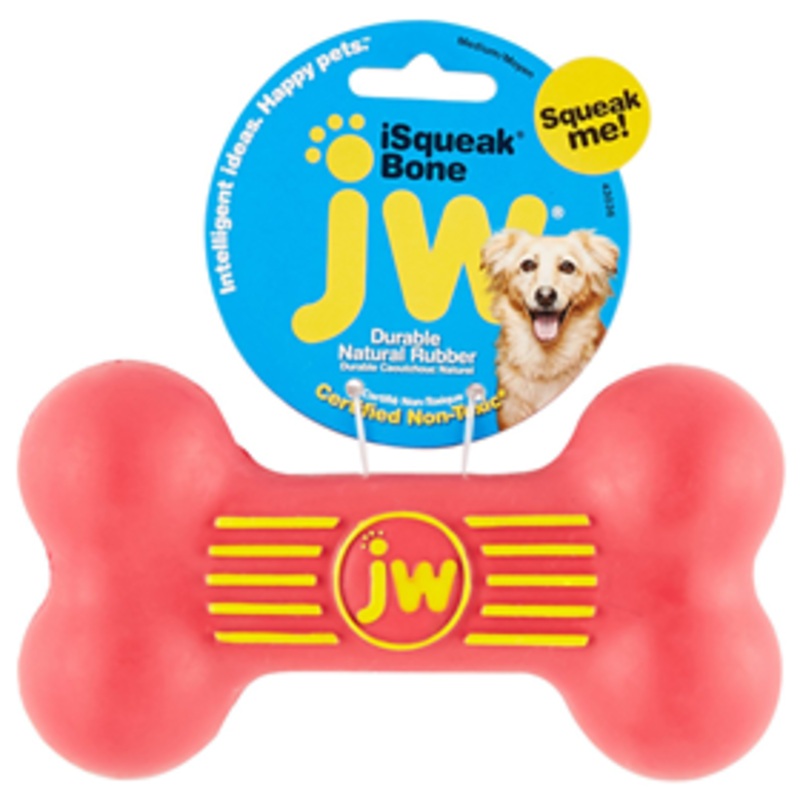 JW ISqueak Dog Bone Medium
