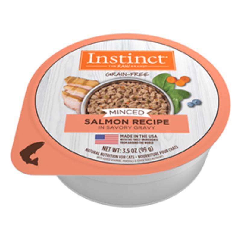 Nature’s Variety Grain-Free Minced Recipe with Real Salmon Wet Cat Food Cup 3.5-oz
