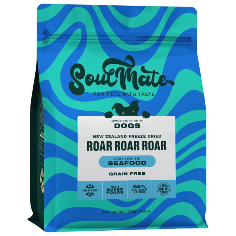 SoulMate Dog Freeze Dried Roar Roar Roar South Pacific Seafood 400g