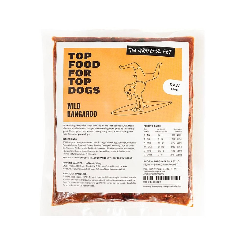 *FROZEN* The Grateful Pet Dog Raw Wild Kangaroo 250g