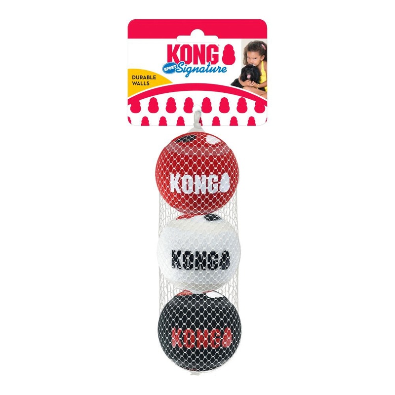 Kong Signature Sports Balls|Large 2 Pack|Medium 3 Pack|XSmall 3 Pack